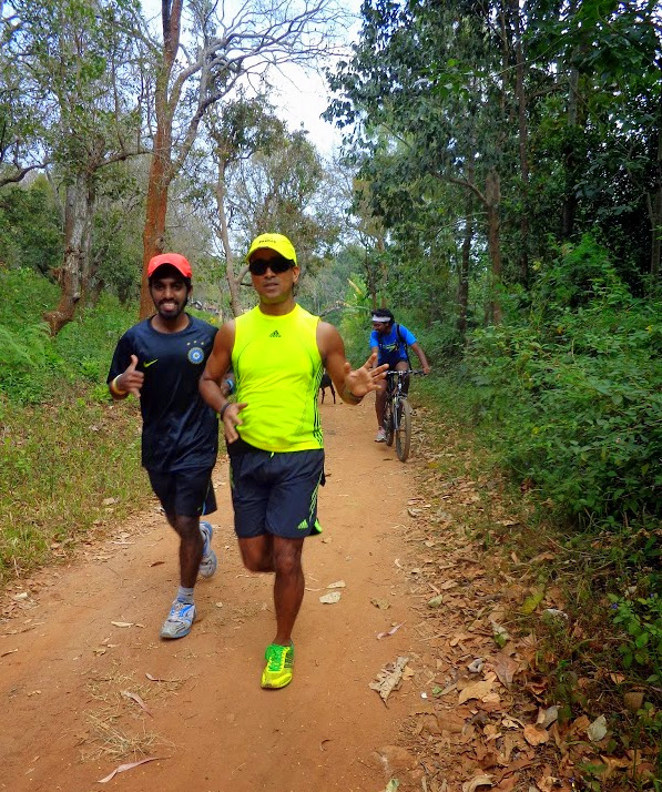 Abhijit and Surya on the trail